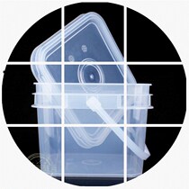 High quality thick plastic square bucket bucket food grade large small rectangular with lid for water storage transparent household