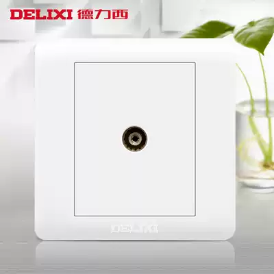 (Super Signal) Delixi Switch Socket Wall Switch Panel TV Socket Cable TV Socket