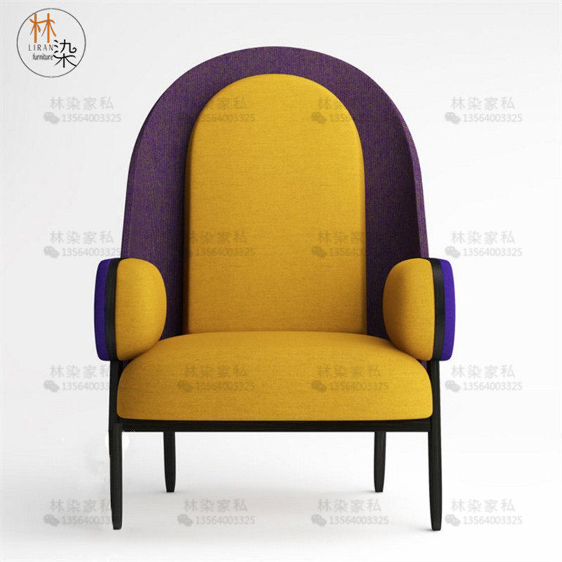 American Solid Wood Sofa Chair Designer Creative Armchair Modern Single-player Balcony Nord Clothing Casual Chair