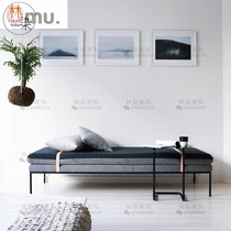 Fashionable fabric industrial style hallway changing shoe stool mix and match splicing modern minimalist bedroom bed end stool cloakroom bench