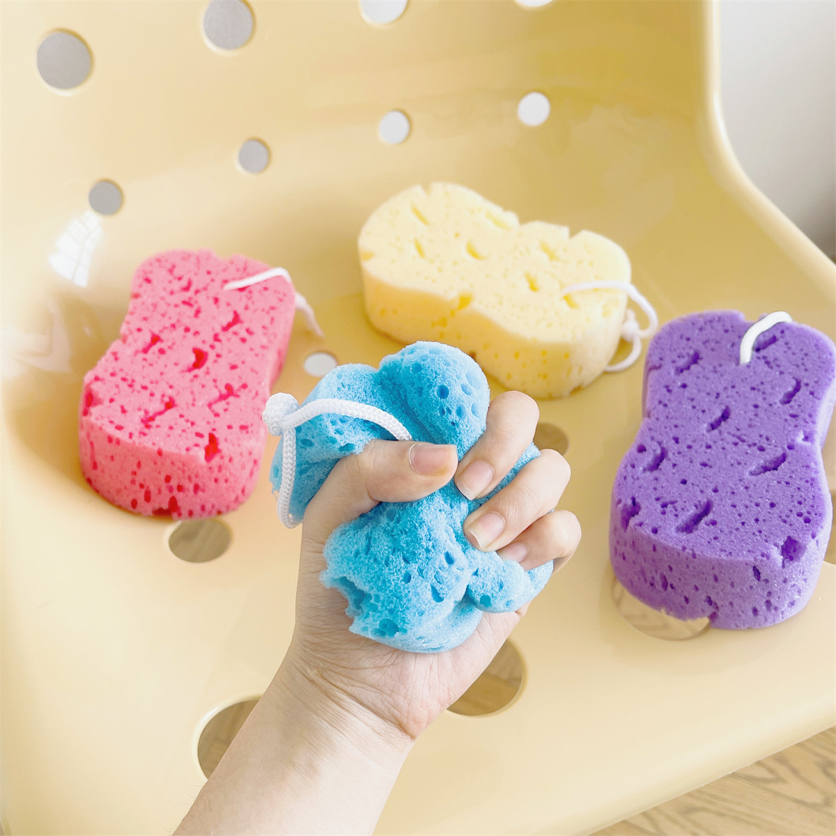 Self-leaving recommended bath rubbing mud multifunctional clean frothy honeycomb sponge bath rub