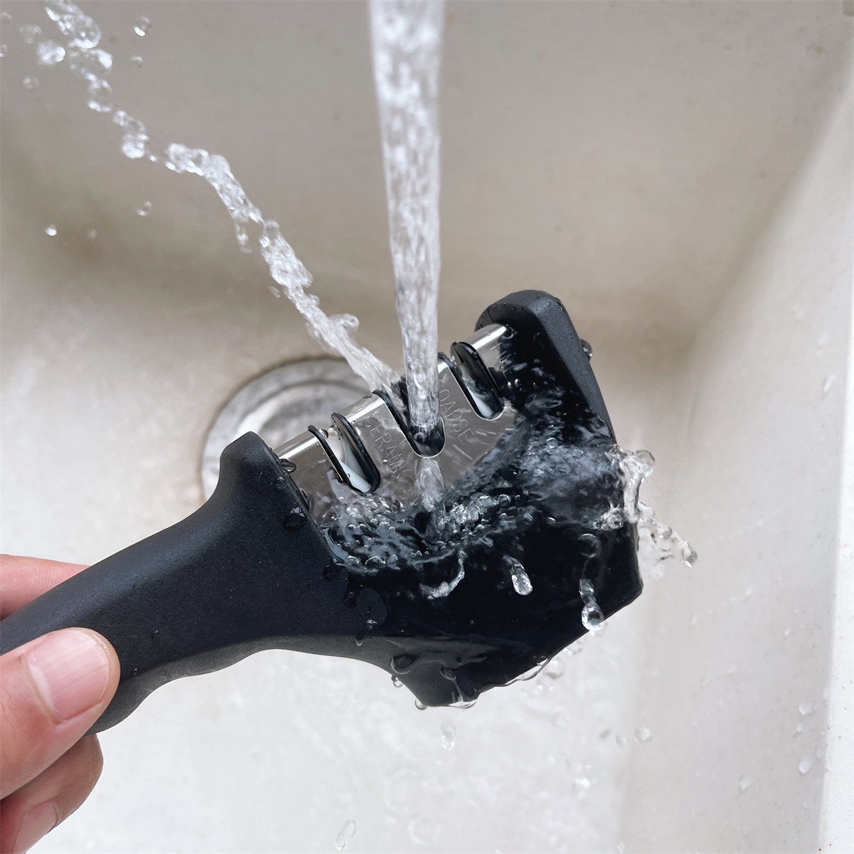 Good use and not expensive domestic scissor kitchen knife multifunctional manual knife sharpening machine