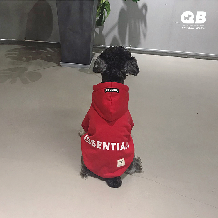 QB Puppy clothes Chauded with hat blouses Spring and autumn warm clothing Snow Narefa Fighting small dogs Pets Cat Clothing
