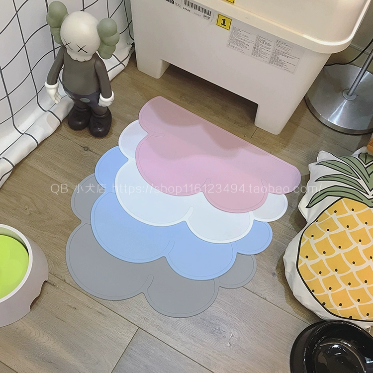 QB dog pot dog bát nước bát chống trượt in dễ thương đám mây placemat mèo silicone không thấm nước thực phẩm chống trượt bát mat - Cat / Dog hàng ngày Neccessities