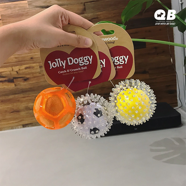 QB UK imports Rosewood pet dog toy rubber rubber grinding teeth to bite clean teeth interactive ball