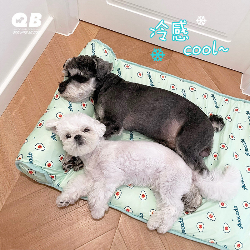 Pets Summer Ice Silk Cooling Cool Mat Multipurpose Nest Mat Banana Cow Oil Fruit Water Honey Peach Cold Sensation Pillow Dog Mat
