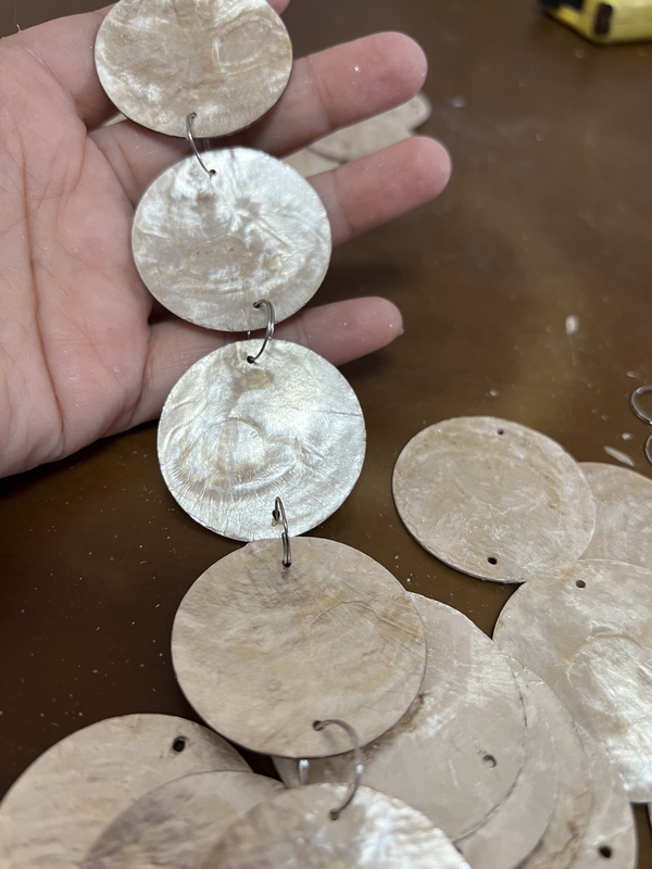 Natural Golden Mother-Of-Pearl Slices, Decorative Shell Slices, Wind Chime Embellishments, Shell Lamp, Shell Painting Special Mother-Of-Pearl Slices