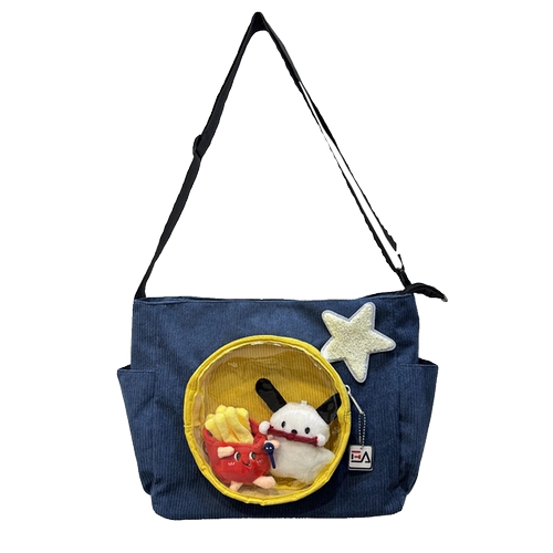 Оригинальная вместительная и большая японская сумка через плечо для отдыха, подходит для студента