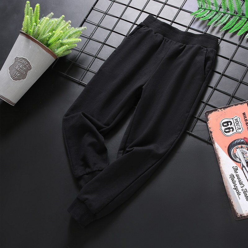Sports Pants Loose Spring Autumn Season 2020 New 100 Hitch Slim Bunch Foot Casual Thick Cotton Pants Can Imprint Logo 100 lap