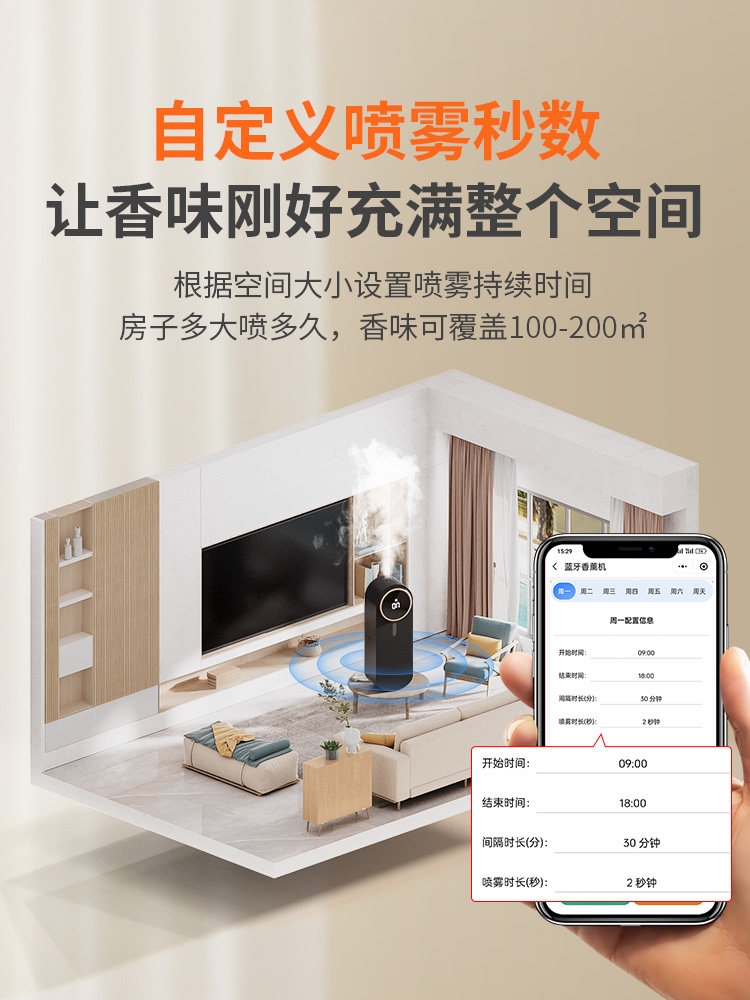 Aromatherapy Automatic Fragrance Sprayer, Smart Fragrance Machine, Hotel Fragrance Diffuser, Long-Lasting Indoor Bathroom Toilet Air Freshener