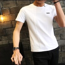 Mens short-sleeved 2018 new Korean version of the trend T-shirt summer student loose clothes slim handsome personality men 