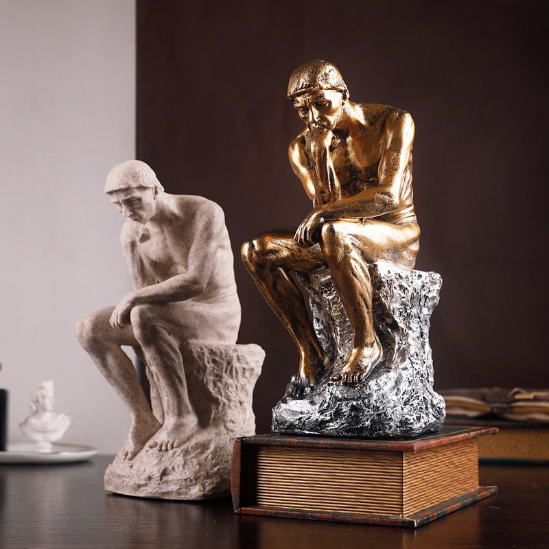 Thinker decoration ornaments European retro creative statue home room bookcase office desktop decoration