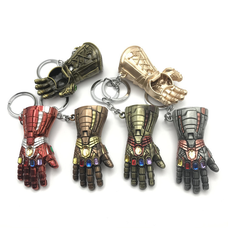 Marvel Thanos Infinity Gauntlet Bottle Opener Keychain Hulk Iron Man Reactor Infinity Gauntlet Keychain
