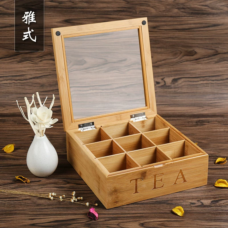 Tea, coffee wooden storage box, storage system
