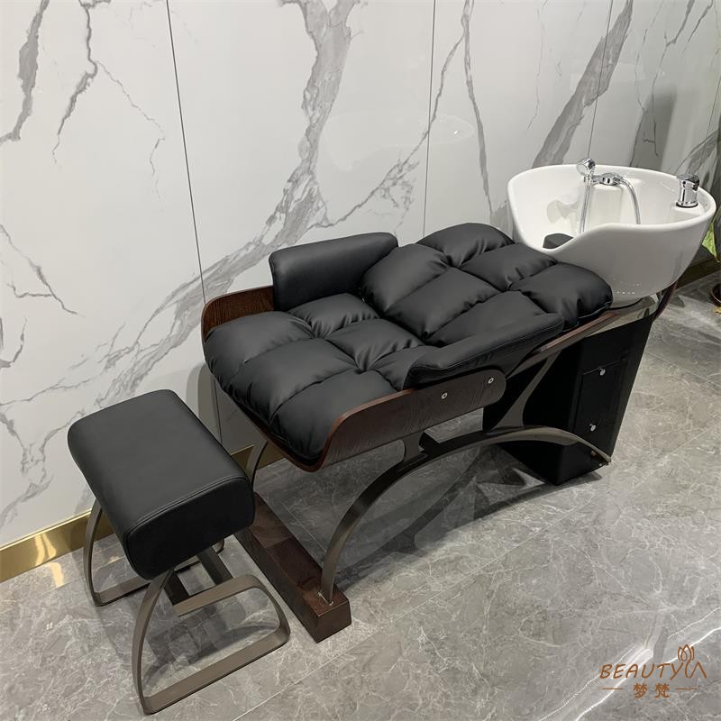 High-end shampoo bed hair salon dedicated hair salon flushing bed simple half-lying hair salon shampoo bed ceramic basin