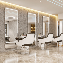 Shivering with the same beauty and hair shop mirror desk with lamp hair salon special single-sided hot and dyeing floor hairdressing-cut Mirror Tide Shop