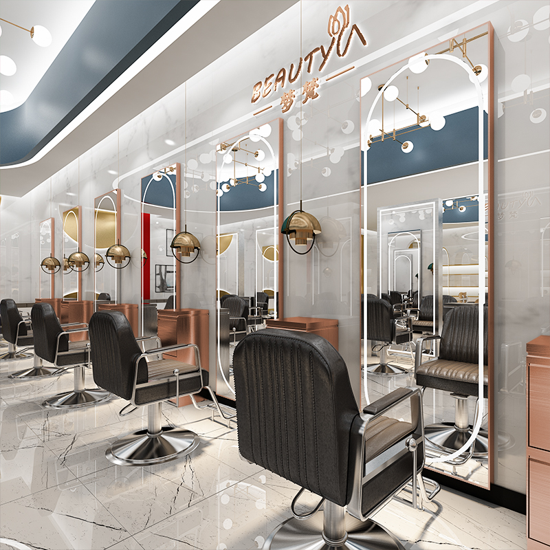 Hairdressing shop mirror table net red hair salon haircut mirror hair salon dedicated single-sided ironing and dyeing area hanging wall hairdressing shop mirror