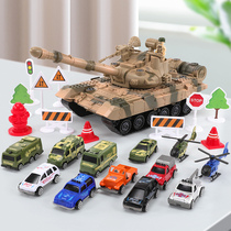 Childrens tank toy car boy puzzle multi-function car set All kinds of car models 3-4-6 years old 5 babies