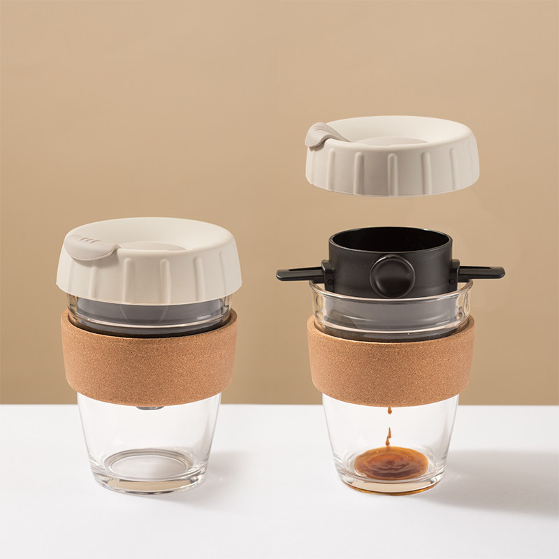 Glass Coffeemaker Suit Hand Sprint Coffee Cup Drip Type Cold Extraction Drip filter Cup Accompanying Cup Appliance Filter