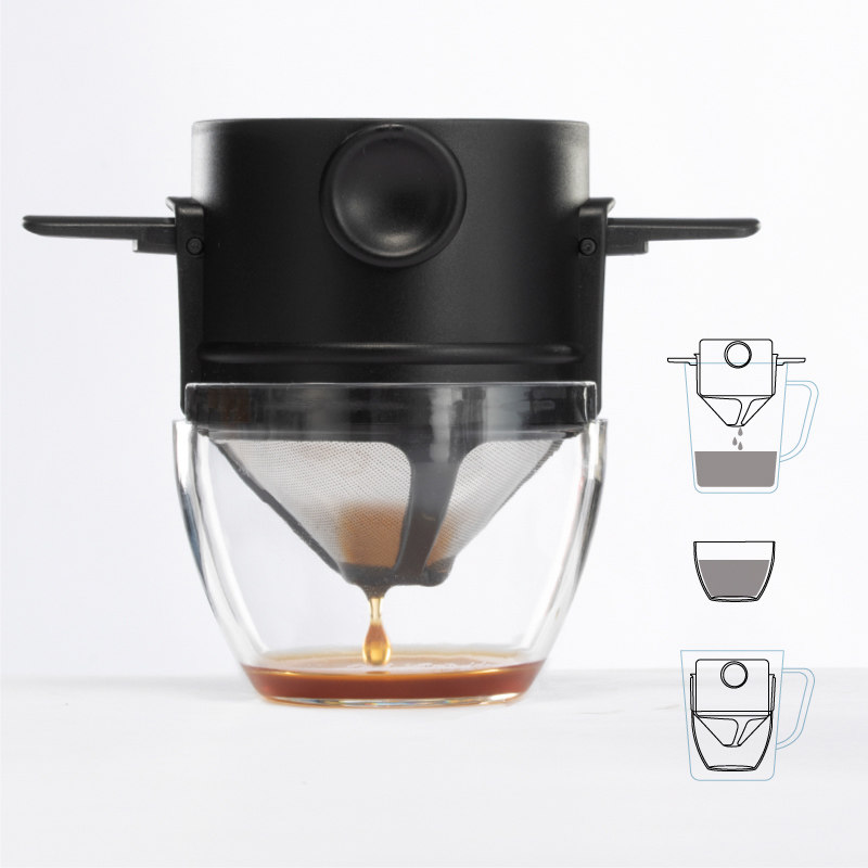Stainless steel filter cup hand brewing coffee appliance set combination brewing coffee filter filter-free brewing filter