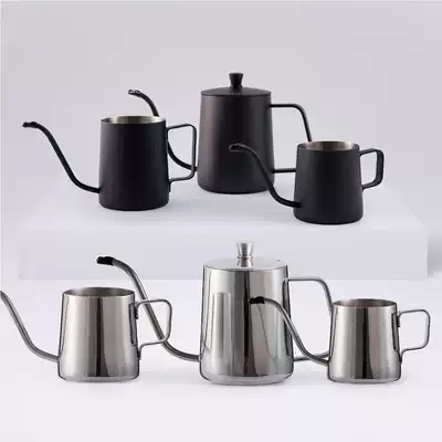 Ear-hanging coffee hand-flushing pot Stainless steel long mouth pot Fine mouth pot Small thin mouth pot drip mini hand-flushing coffee pot