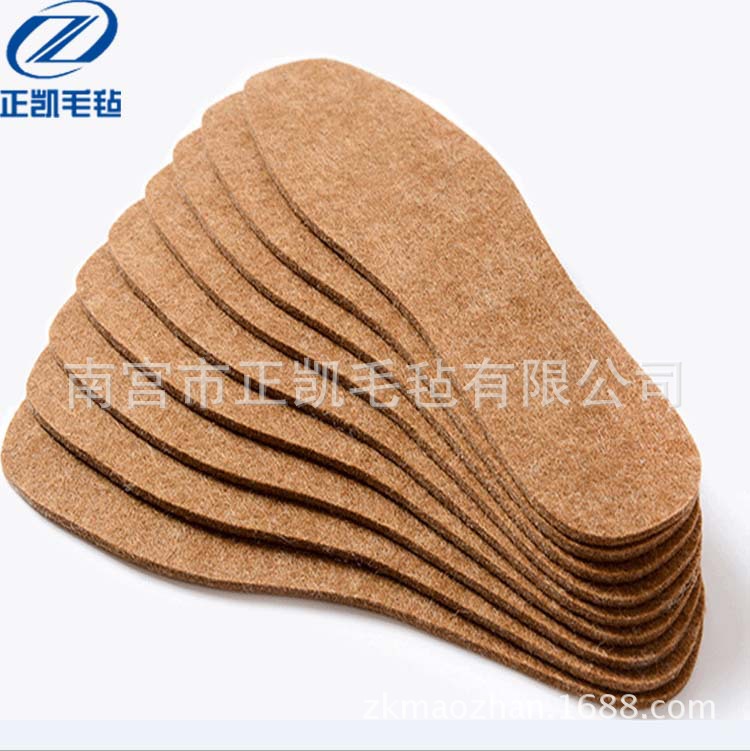 Factory direct wool felt insoles warm sweat absorbing moisture-proof insoles stalls insoles can be dz