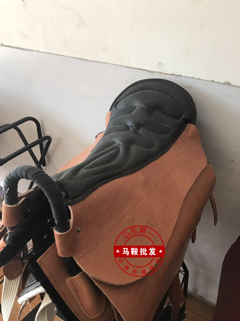 Biathlon saddle double saddle sub-saddle riding leather biathlon saddle leather accessory leather accessories-Taobao