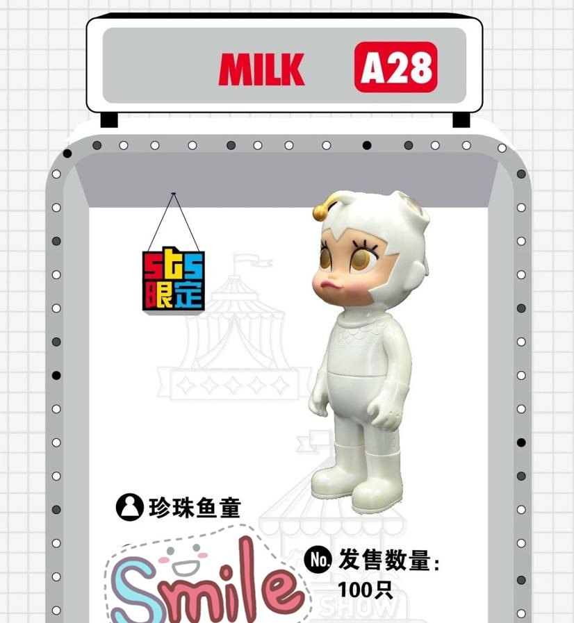 正版現貨 珍珠魚童milk Sts限量限定pop泡泡瑪特molly 現貨