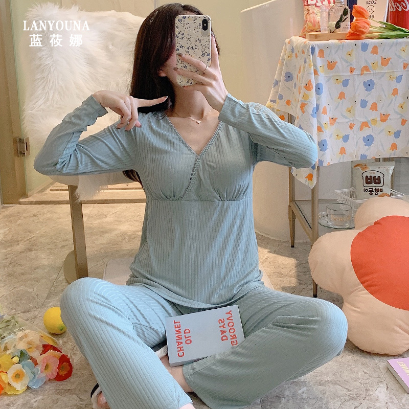 Modale Moon Subserved Summer Thin Postnatal Breastfeeding Home May 6 Spring Summer maternal hospitalizations Pregnant Woman Pyjamas