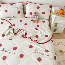 Ice silk cool mat four sets 2021 new summer beds 2022 Summer 15 m Latex High-end Ice Silk Mat Dorm