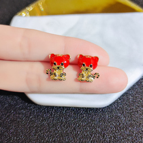 Earrings suitable for Chinese New Year Tiger Year Female Tiger Earrings Big Red Little Tiger New Year Guofeng Earrings