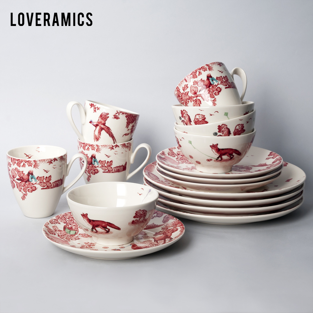 Mrs Loveramics love fantasy forest household tableware suit contracted combination western - style 16 times