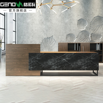 Genova Office Desk Reception Desk Reception Desk Brief Modern Marble Veins Company Front Desk New