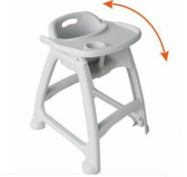 AF12601A Dinner plate can be flipped baby chair light gray hotel portable BB seat dining chair children's dining chair
