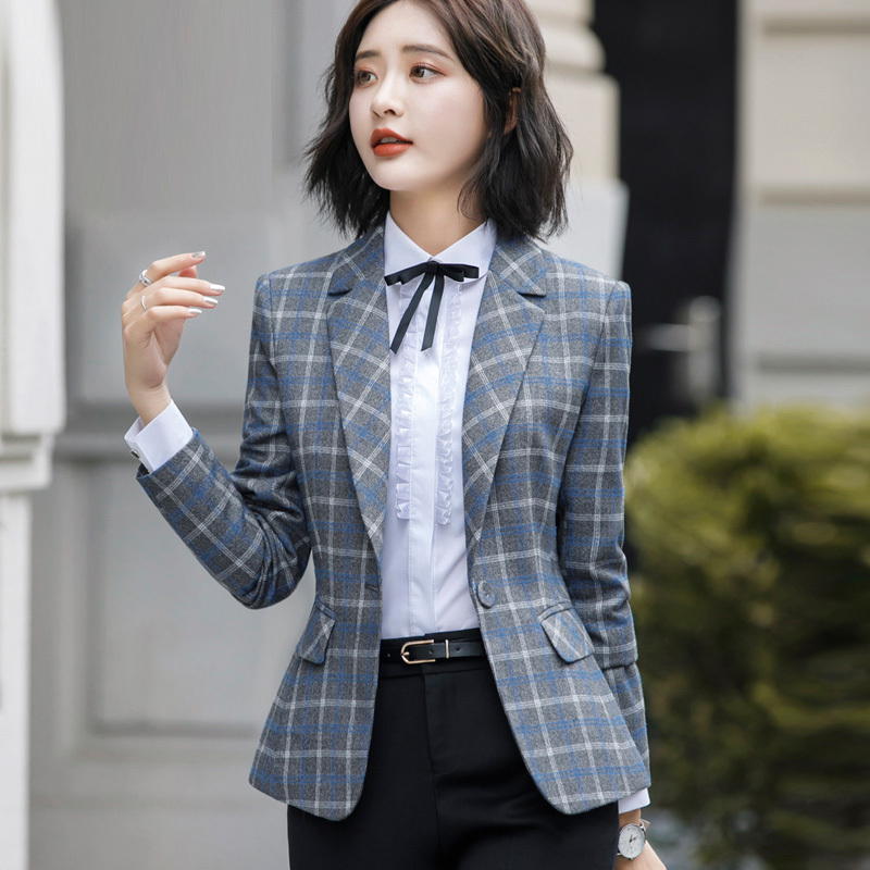 Plaid Blazer for Women, Spring and Autumn New Style, Slim Fit, Trendy Casual Retro Women's Top, Short Korean Style Suit