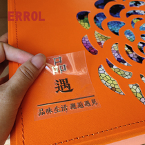 Design and customize self-adhesive metal gold-plated stickers with gold Mid-Autumn Festival red wine gift boxes and printed logo quick stickers