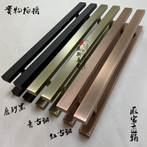 Chinese glass large door handle European style push-pull glass door wood door handle thickened stainless steel handle black spot