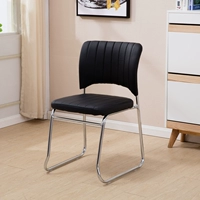 Утолщенная модель из черной кожи без подлокотников (спинка-ракушка) (минимум 2 шт., заказ на доставку не отправляется)