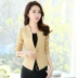 Xuân 2018 phiên bản Hàn Quốc của cổ áo một nút nhỏ phù hợp với áo dài tay thon gọn phù hợp với khí chất OL áo ngắn nữ thủy triều áo khoác nữ hàn quốc Business Suit