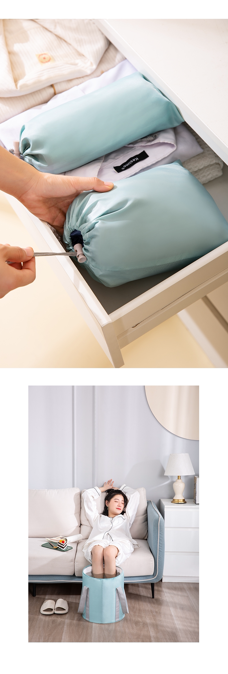 Ноги мешки ванной 好货便携式泡脚袋洗脸盆可折叠水盆户外洗衣旅行神器保温洗脚桶过 OTHER