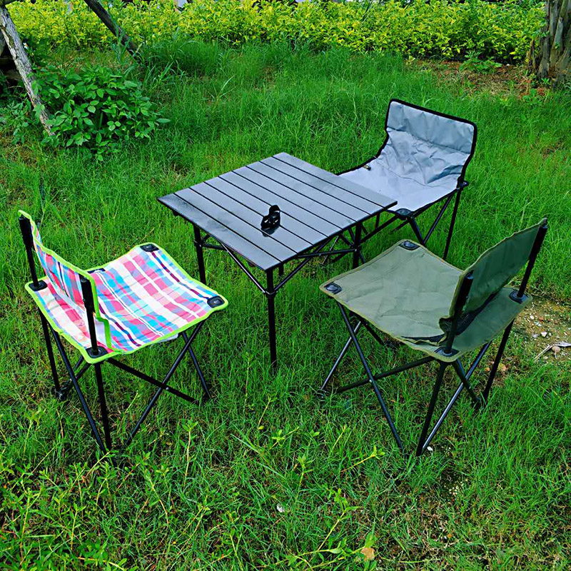 Outdoor folding fishing chair Clearance defective tail goods special sketching painting chair Barbecue Portable aluminum alloy table