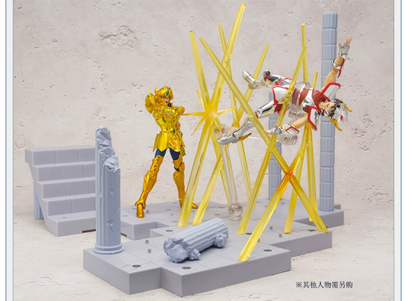 Người mẫu tay Bandai DDP Leo Aeoria Gold Saint Seiya Lions Palace flash với cảnh - Gundam / Mech Model / Robot / Transformers