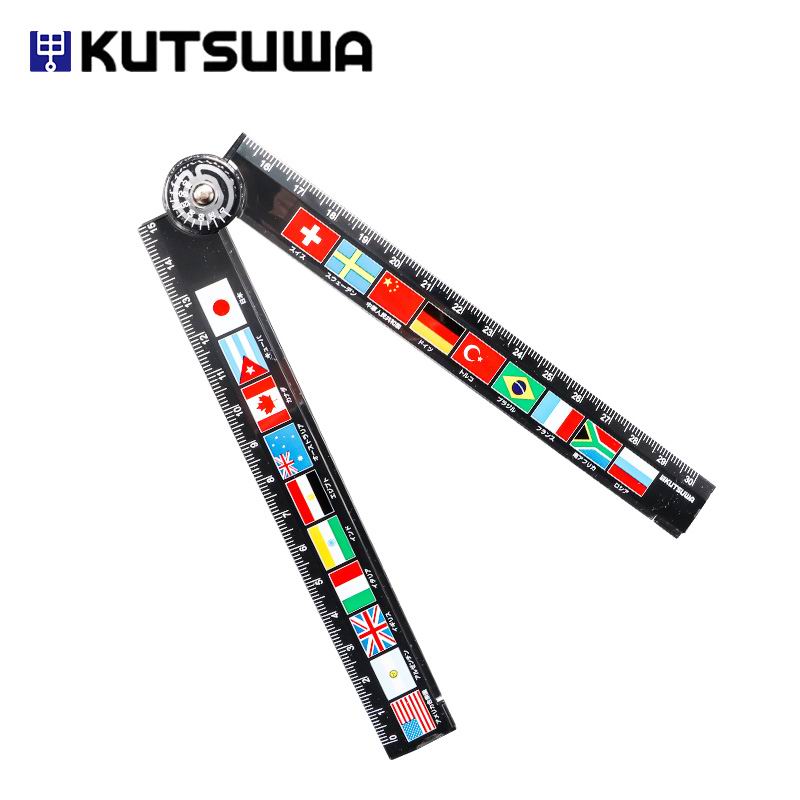Japan imports kutsuwa children's student folding ruler 30cm National flag pattern
