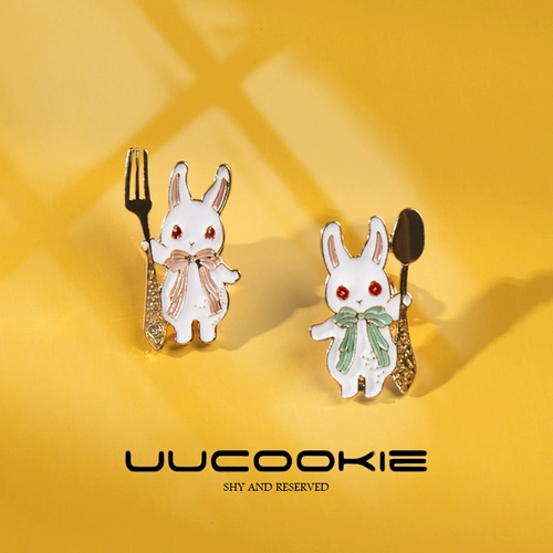 Ложка, вилка, брошь, милый японский мультяшный значок, булавка, аксессуар, 2024 года, новая коллекция