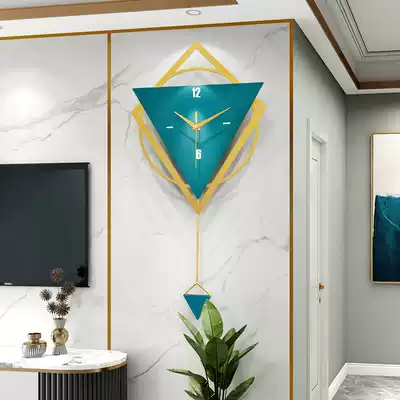 Watch wall clock Living room modern minimalist clock wall-mounted creative fashion watch household atmospheric decoration light luxury quartz clock