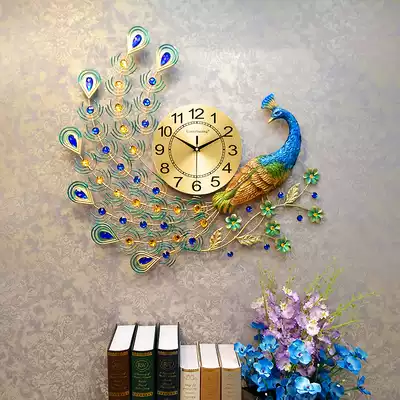 Decorative clock wall clock Living room modern minimalist creative clock Chinese style atmospheric wall clock European style silent quartz clock