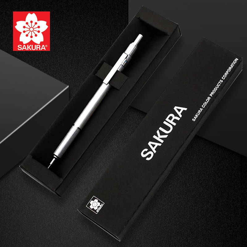 Japan SAKURA imported sakura automatic pencil metal low center of gravity 0.5 sketch drawing hand-drawn special pencil 0.3 design art manga professional drawing drawing activity pencil student use