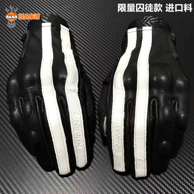 New Japanese Prisoner gloves Sheep leather Leather Locomotive Retro Harewurismo Brigade All Season Riding Gloves