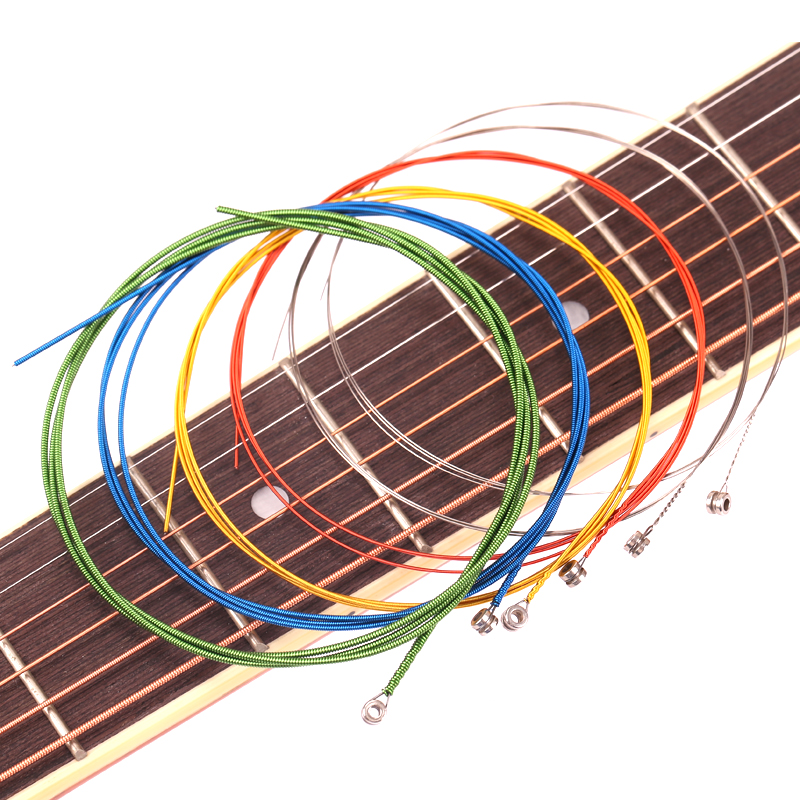 Alice A407C Colour Chord Folk ballad Guitar Strings string Lottery set 6 roots with anti-rust coating-Taobao