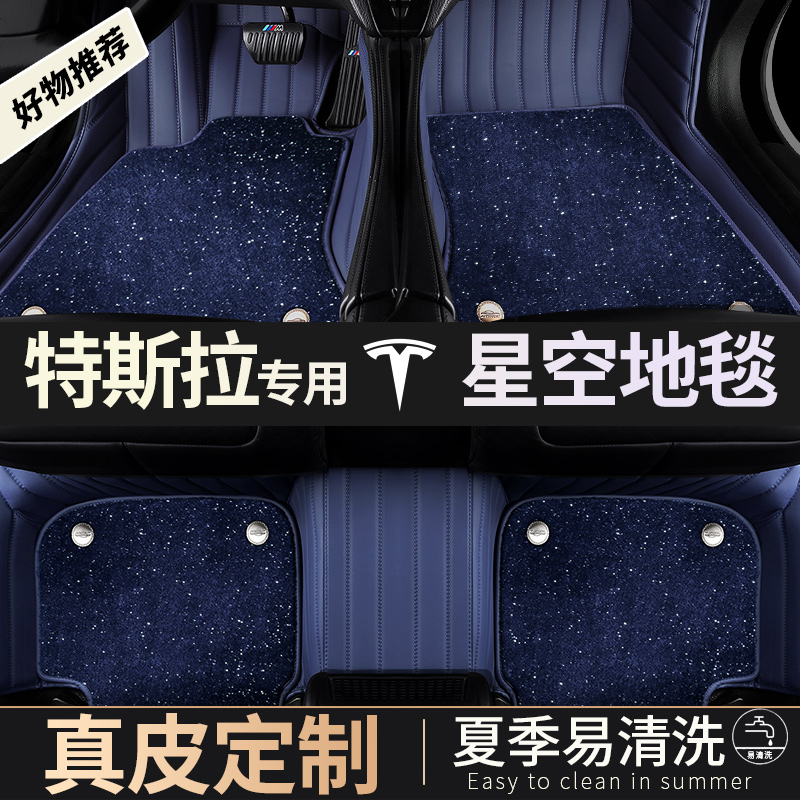Leather Tesla model3 car mat 21 models Special edamame 3 ya modelX full surround